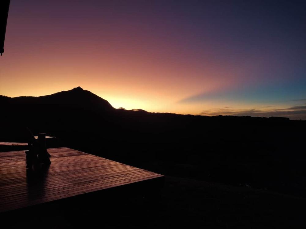 A linha do horizonte quando o dia termina na Serra Catarinense